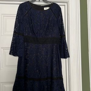 Eliza J Navy lace dress